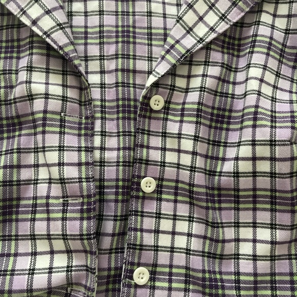 stripe pattern cropped button down - Picture 3 of 4